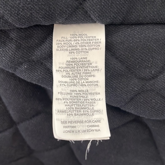 J. Crew x Wallace & Barnes Sherpa-Collar Contrast Wool Bomber Jacket - Picture 6 of 6